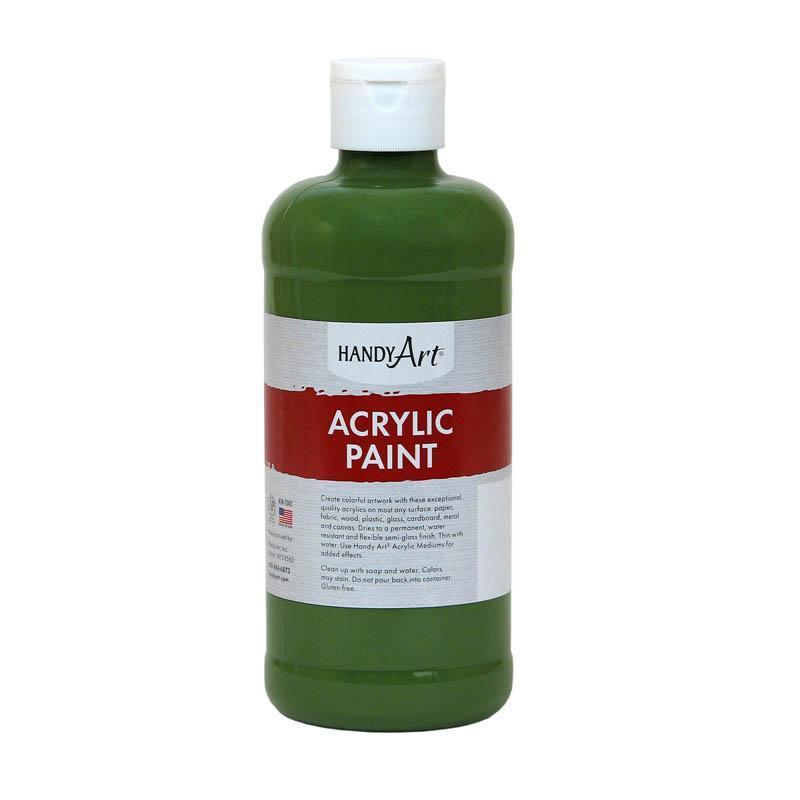 (3 EA) ACRYLIC PAINT 16 OZ GREEN-Arts & Crafts-JadeMoghul Inc.