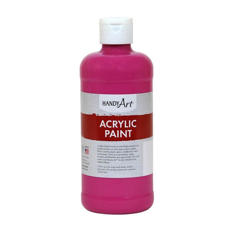 (3 EA) ACRYLIC PAINT 16 OZ MAGENTA-Arts & Crafts-JadeMoghul Inc.