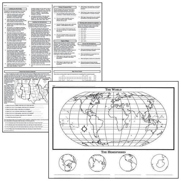 (3 Ea) Activity Posters Basic Map-Learning Materials-JadeMoghul Inc.