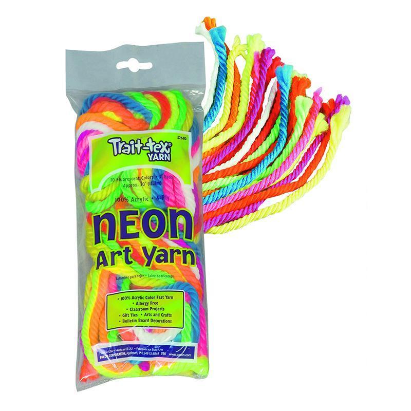 (3 EA) ART YARN 9 FLUORESCENT-Arts & Crafts-JadeMoghul Inc.