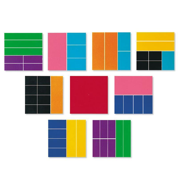 (3 EA) DELX RAINBOW FRACTION SQUARE-Learning Materials-JadeMoghul Inc.