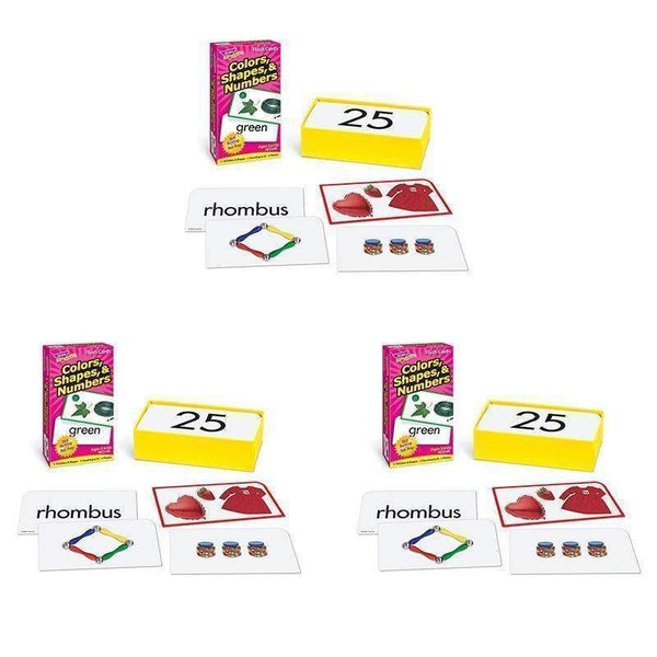 (3 EA) FLASH CARDS COLORS SHAPES-Learning Materials-JadeMoghul Inc.