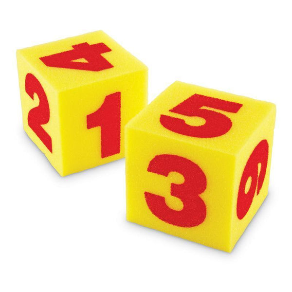 (3 EA) GIANT 5IN SOFT CUBES NUMERAL-Learning Materials-JadeMoghul Inc.