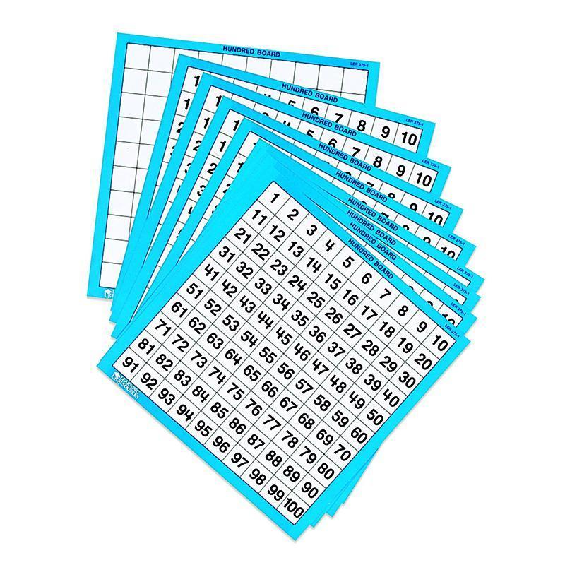 (3 EA) LAMINATED HUNDREDS CARDS 10-Learning Materials-JadeMoghul Inc.