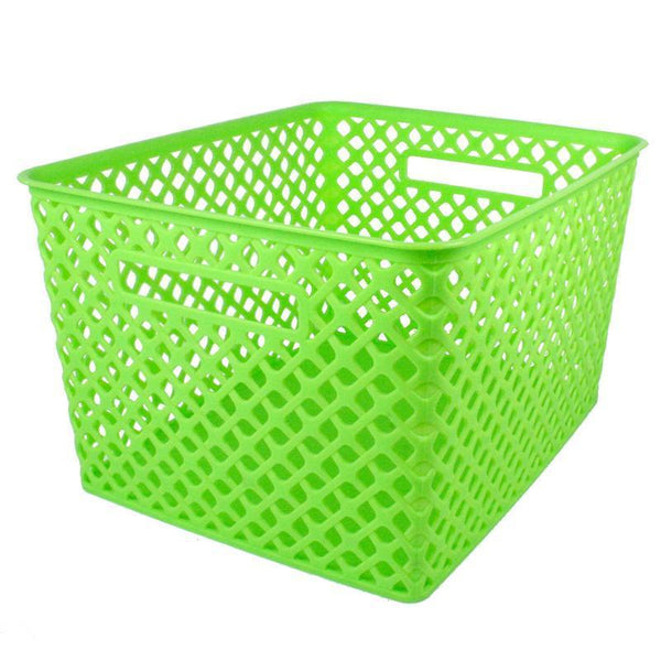 (3 EA) LARGE LIME WOVEN BASKET-Arts & Crafts-JadeMoghul Inc.