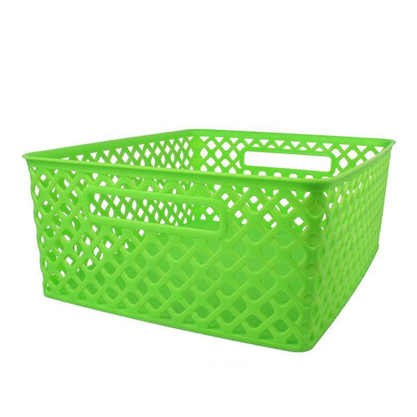 (3 EA) MEDIUM LIME WOVEN BASKET-Arts & Crafts-JadeMoghul Inc.