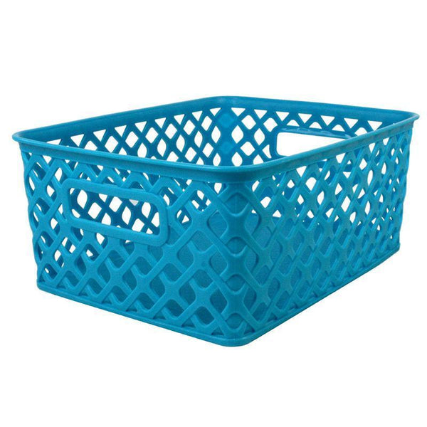 (3 EA) SMALL TURQUOISE WOVEN BASKET-Arts & Crafts-JadeMoghul Inc.