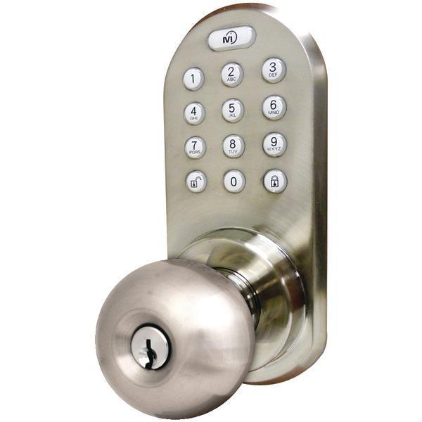 3-in-1 Remote Control & Touchpad Doorknob (Satin Nickel)-Door Hardware & Accessories-JadeMoghul Inc.