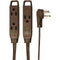 3-Outlet Brown Wall-Hugger Indoor Grounded Extension Cord, 8ft-Appliance Cords & Receptacles-JadeMoghul Inc.