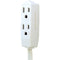 3-Outlet Grounded Office Cord, 8ft (White)-Appliance Cords & Receptacles-JadeMoghul Inc.