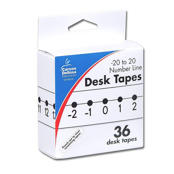 (3 PK) DESK TAPES -20 TO 20 NUMBER-Learning Materials-JadeMoghul Inc.