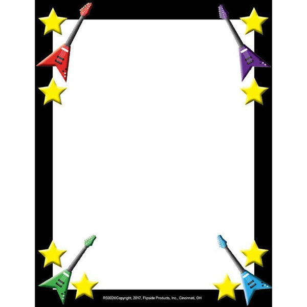 (3 PK) ROCK STAR BORDER PAPER-Supplies-JadeMoghul Inc.
