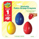 (3 PK) WASHABLE PALMGRASP CRAYONS-Arts & Crafts-JadeMoghul Inc.