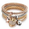 3 Pcs/Set Crystal Owl Crown Charm Bracelets&Bangles 3 Color Rose Gold Color Elephant Anchor Pendants Rhinestone Bracelet Women-BJDY237-JadeMoghul Inc.