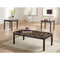 3-piece Black Metal And Faux Marble Table Set, Black-Tables-Brown-Metal & Marble-JadeMoghul Inc.