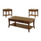 3 piece pack of 1 Coffee Table and 2 End tables With Drawer, Brown,-Coffee Table Sets-Brown-Wood-JadeMoghul Inc.