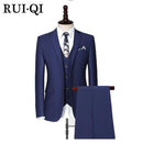 3 Pieces Formal Men Suit - New Fashion Slim Fit Men Suit-blue-XS-JadeMoghul Inc.