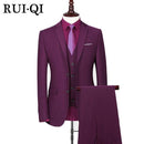 3 Pieces Formal Men Suit - New Fashion Slim Fit Men Suit-picture color-XS-JadeMoghul Inc.