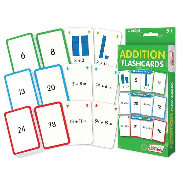 (3 PK) ADDITION FLASH CARDS-Learning Materials-JadeMoghul Inc.