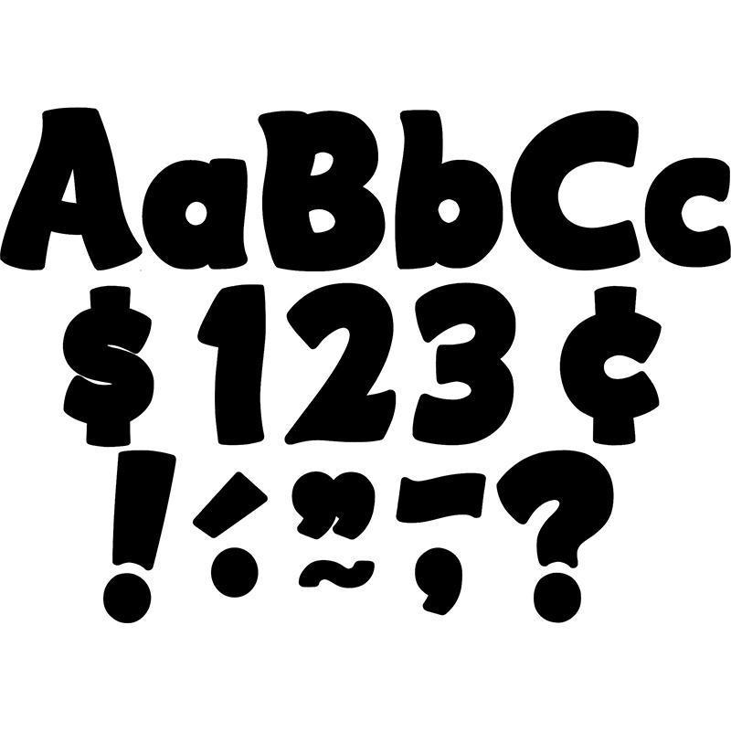 (3 Pk) Black Funtastic 4In Letters-Learning Materials-JadeMoghul Inc.