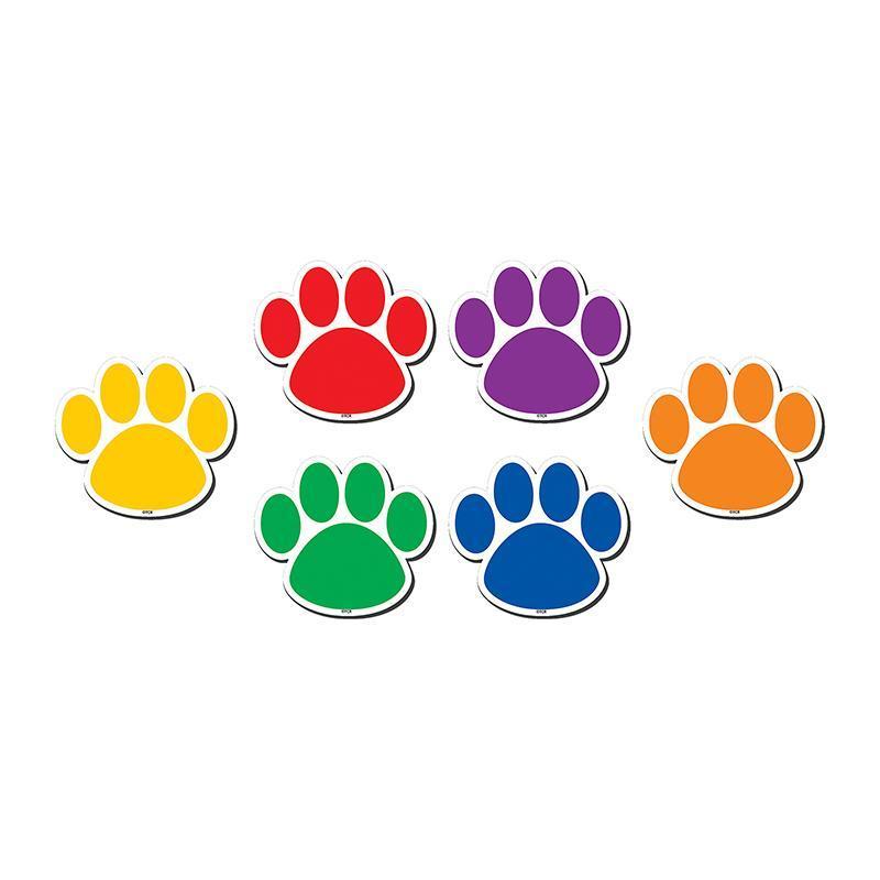 (3 Pk) Colorful Paw Prints Magnetic-Learning Materials-JadeMoghul Inc.