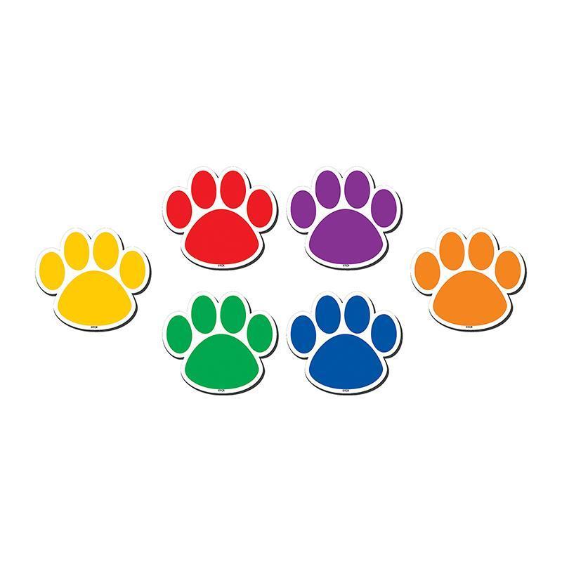 (3 Pk) Colorful Paw Prints Magnetic-Learning Materials-JadeMoghul Inc.
