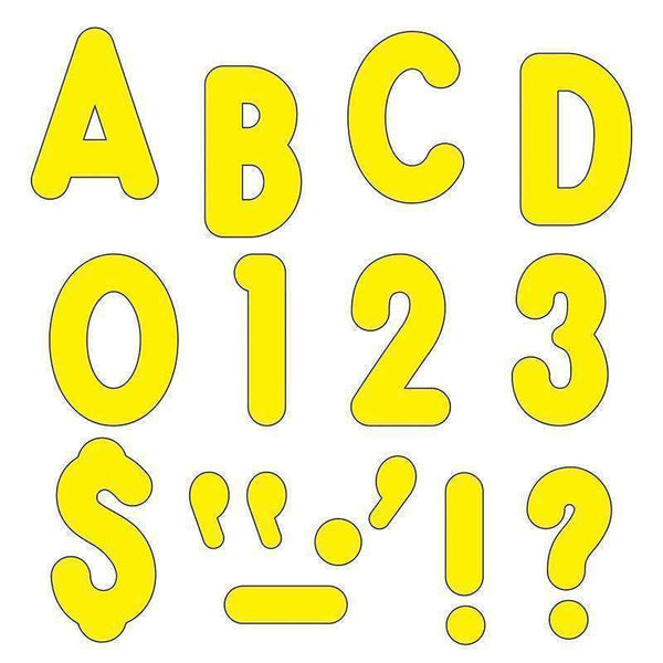 (3 PK) READY LETTERS 7IN YELLOW-Learning Materials-JadeMoghul Inc.