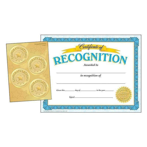 (3 PK) RECOGNITION CERTIFICATES &-Learning Materials-JadeMoghul Inc.