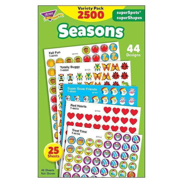 (3 PK) STICKERS SEASONS COLOSSAL-Learning Materials-JadeMoghul Inc.
