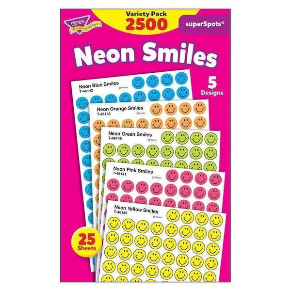 (3 PK) SUPERSPOTS STICKERS NEON-Learning Materials-JadeMoghul Inc.