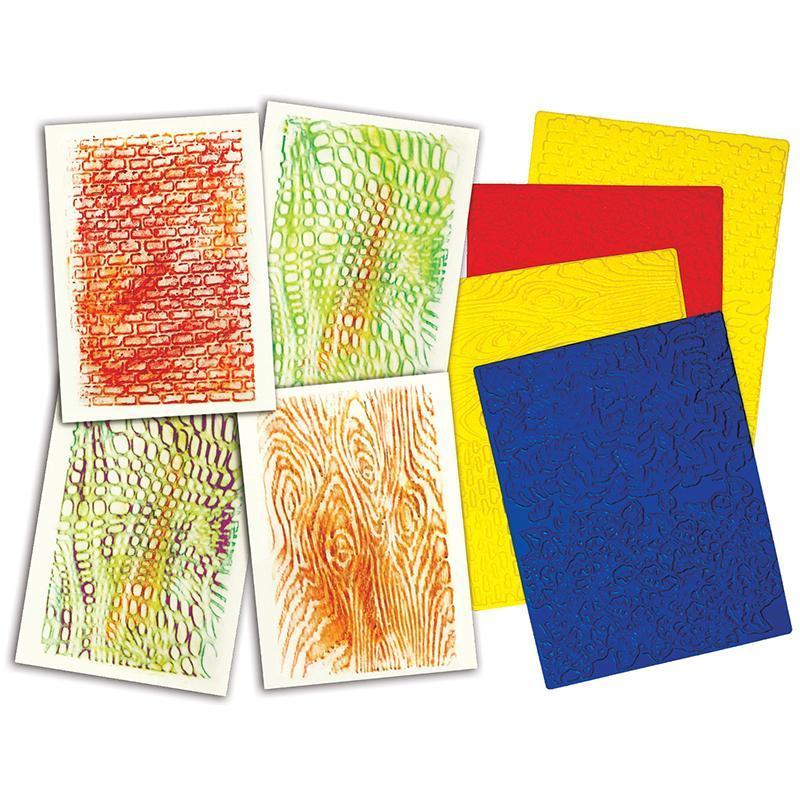 (3 PK) TEXTURE RUBBING PLATES-Arts & Crafts-JadeMoghul Inc.