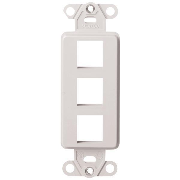 3-Port QuickPort(R) Decora(R) Platform (White)-Cables, Connectors & Accessories-JadeMoghul Inc.