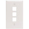 3-Port QuickPort(R) Wall Plate (White)-Cables, Connectors & Accessories-JadeMoghul Inc.