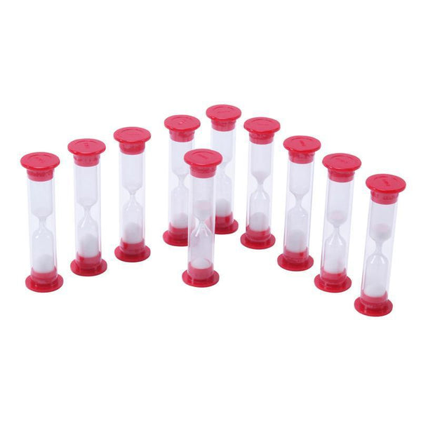 (3 ST) 1 MINUTE SAND TIMERS 10 PER-Toys & Games-JadeMoghul Inc.