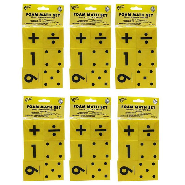 (3 ST) FOAM DICE 2 6 PER PK-Toys & Games-JadeMoghul Inc.