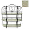 3-Tiers Metal Planter Stand With Mosaic Pattern, Brown-Plant Stands and Telephone Tables-Brown-Mosaic/Metal-JadeMoghul Inc.