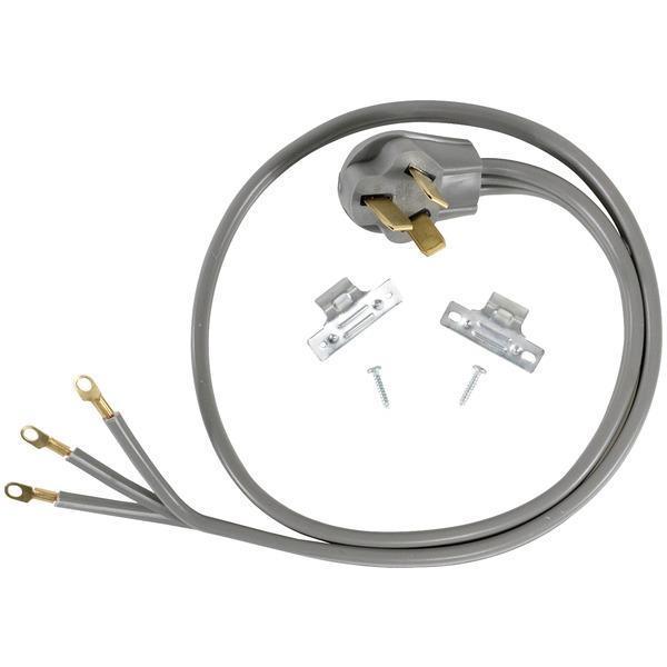 3-Wire Closed-Eyelet 40-Amp Range Cord, 6ft-Range Replacement Elements & Accessories-JadeMoghul Inc.