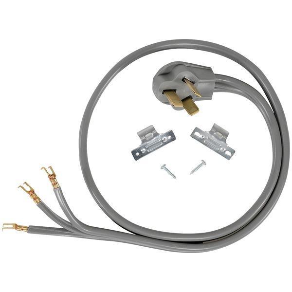 3-Wire Open-Eyelet 40-Amp Range Cord, 6ft-Range Replacement Elements & Accessories-JadeMoghul Inc.