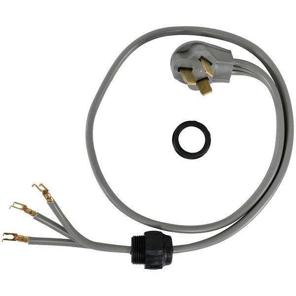 3-Wire Quick-Connect Open-Eyelet 40-Amp Range Cord, 4ft-Range Replacement Elements & Accessories-JadeMoghul Inc.