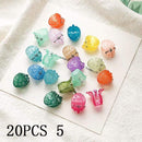 30/50PCS/Set Girls Cute Colorful Flower Star Mickey Small Hair Claws Kids Sweet Hairpins Hair Clips Fashion Hair Accessories AExp
