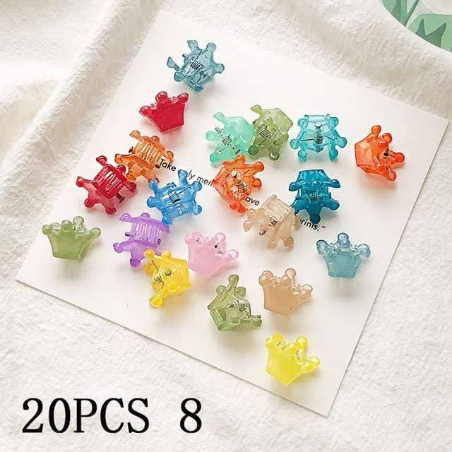 30/50PCS/Set Girls Cute Colorful Flower Star Mickey Small Hair Claws Kids Sweet Hairpins Hair Clips Fashion Hair Accessories AExp