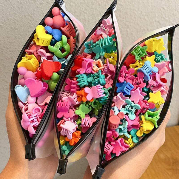 30/50PCS/Set Girls Cute Colorful Flower Star Mickey Small Hair Claws Kids Sweet Hairpins Hair Clips Fashion Hair Accessories AExp