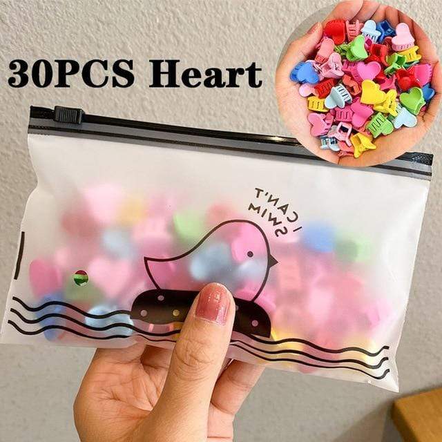 30/50PCS/Set Girls Cute Colorful Flower Star Mickey Small Hair Claws Kids Sweet Hairpins Hair Clips Fashion Hair Accessories AExp