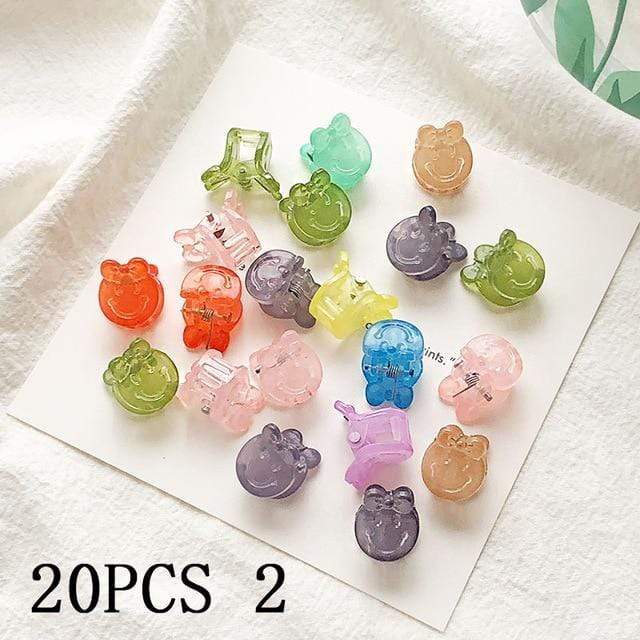 30/50PCS/Set Girls Cute Colorful Flower Star Mickey Small Hair Claws Kids Sweet Hairpins Hair Clips Fashion Hair Accessories AExp