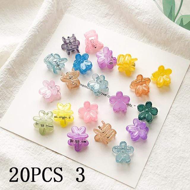 30/50PCS/Set Girls Cute Colorful Flower Star Mickey Small Hair Claws Kids Sweet Hairpins Hair Clips Fashion Hair Accessories AExp