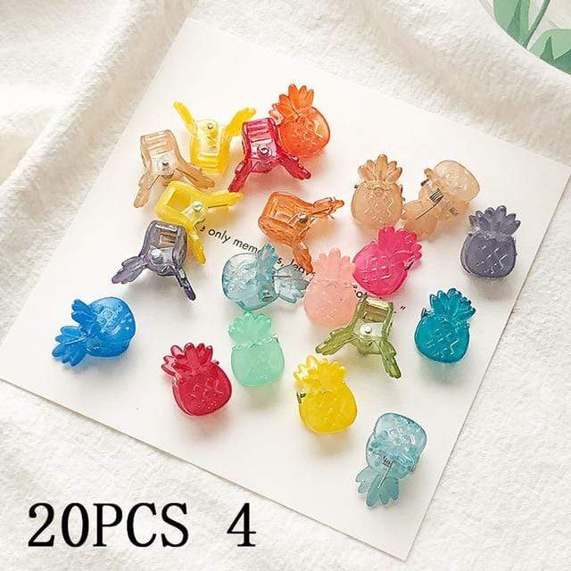 30/50PCS/Set Girls Cute Colorful Flower Star Mickey Small Hair Claws Kids Sweet Hairpins Hair Clips Fashion Hair Accessories AExp
