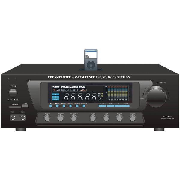 30-Watt Stereo AM/FM Receiver with Dock for iPod(R)-Receivers & Amplifiers-JadeMoghul Inc.