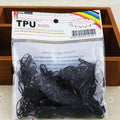 300pcs/pack Rubber Rope Ponytail Holder Elastic Hair Bands Ties Braids Plaits hair clip headband Hair Accessories-Black-JadeMoghul Inc.