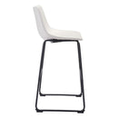 Bar Height Chairs - 19" X 30" X 10" Distressed White Bar Chair