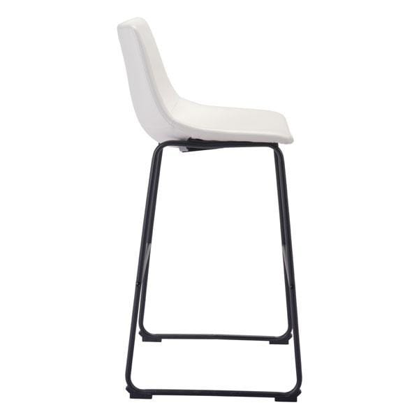 Bar Height Chairs - 19" X 30" X 10" Distressed White Bar Chair